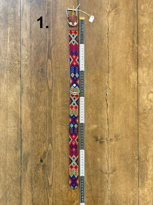 Cuzama Fully Woven Handmade Mexican Leather Dog Collars - 60cm