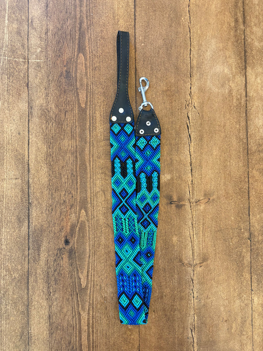 Cocodrilo Multicolour Handwoven Large Leather Mexican Dog Lead – 1m