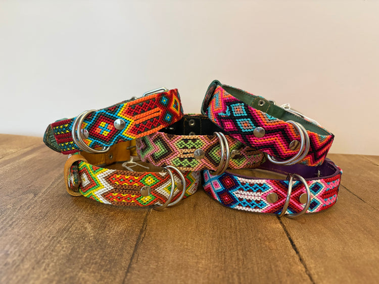Fully Woven Mexican Handmade Dog Collars