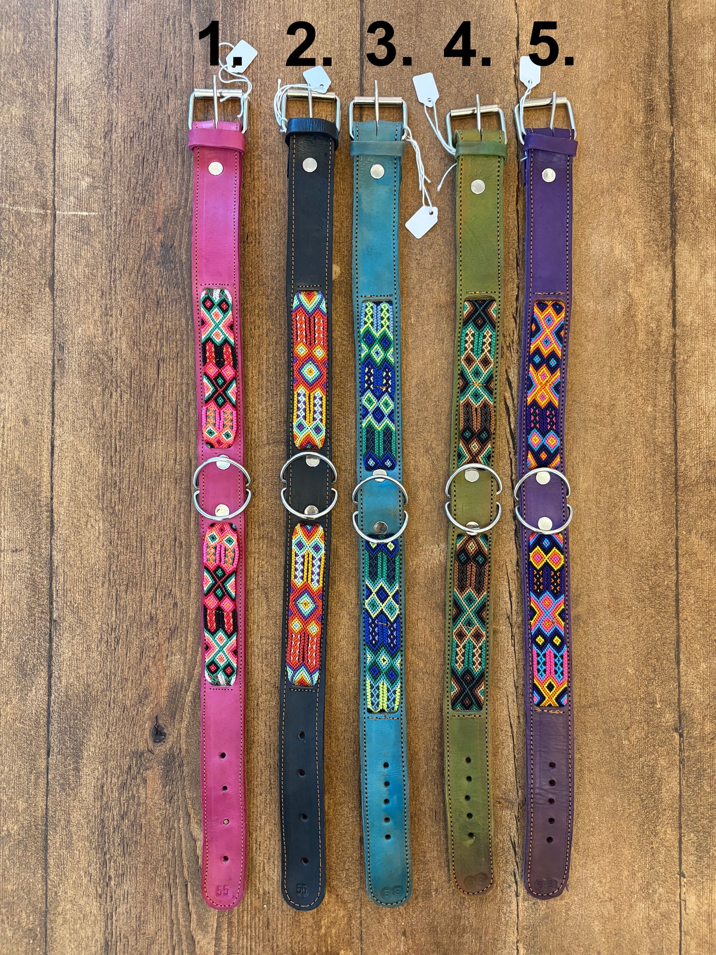 Tacquito Soft Leather Handmade Mexican Dog Collars - 55cm