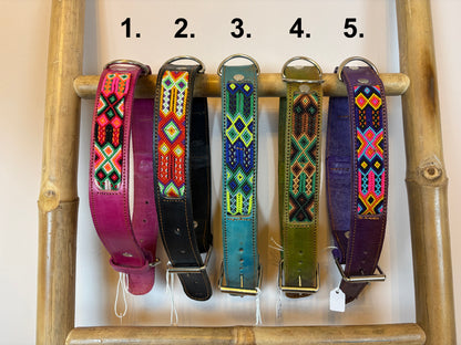 Tacquito Soft Leather Handmade Mexican Dog Collars - 55cm