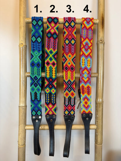 Cocodrilo Multicolour Handwoven Large Leather Mexican Dog Lead – 1m