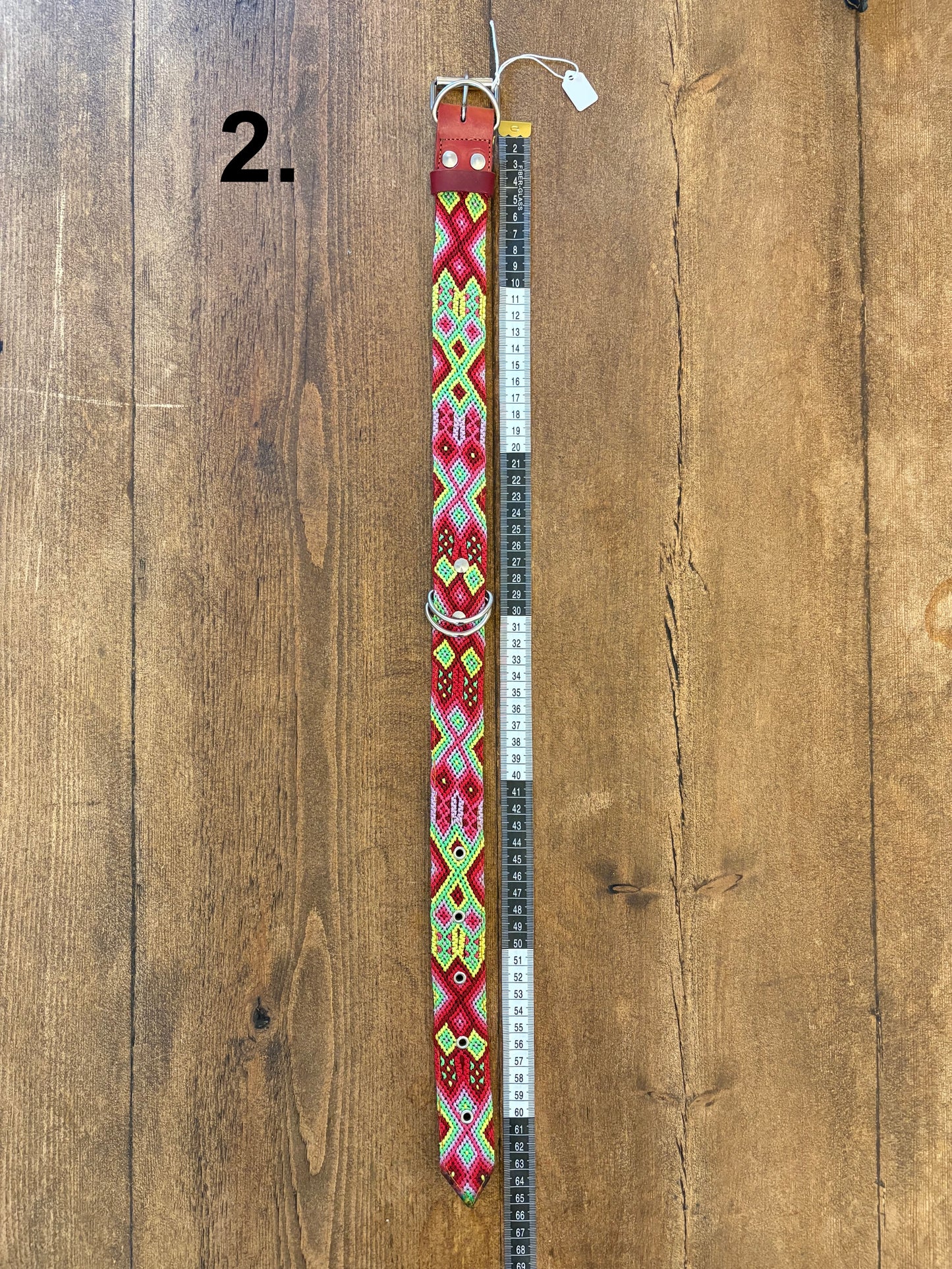 Cuzama Fully Woven Handmade Mexican Leather Dog Collars - 60cm