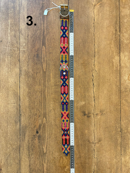 Cuzama Fully Woven Handmade Mexican Leather Dog Collars - 60cm