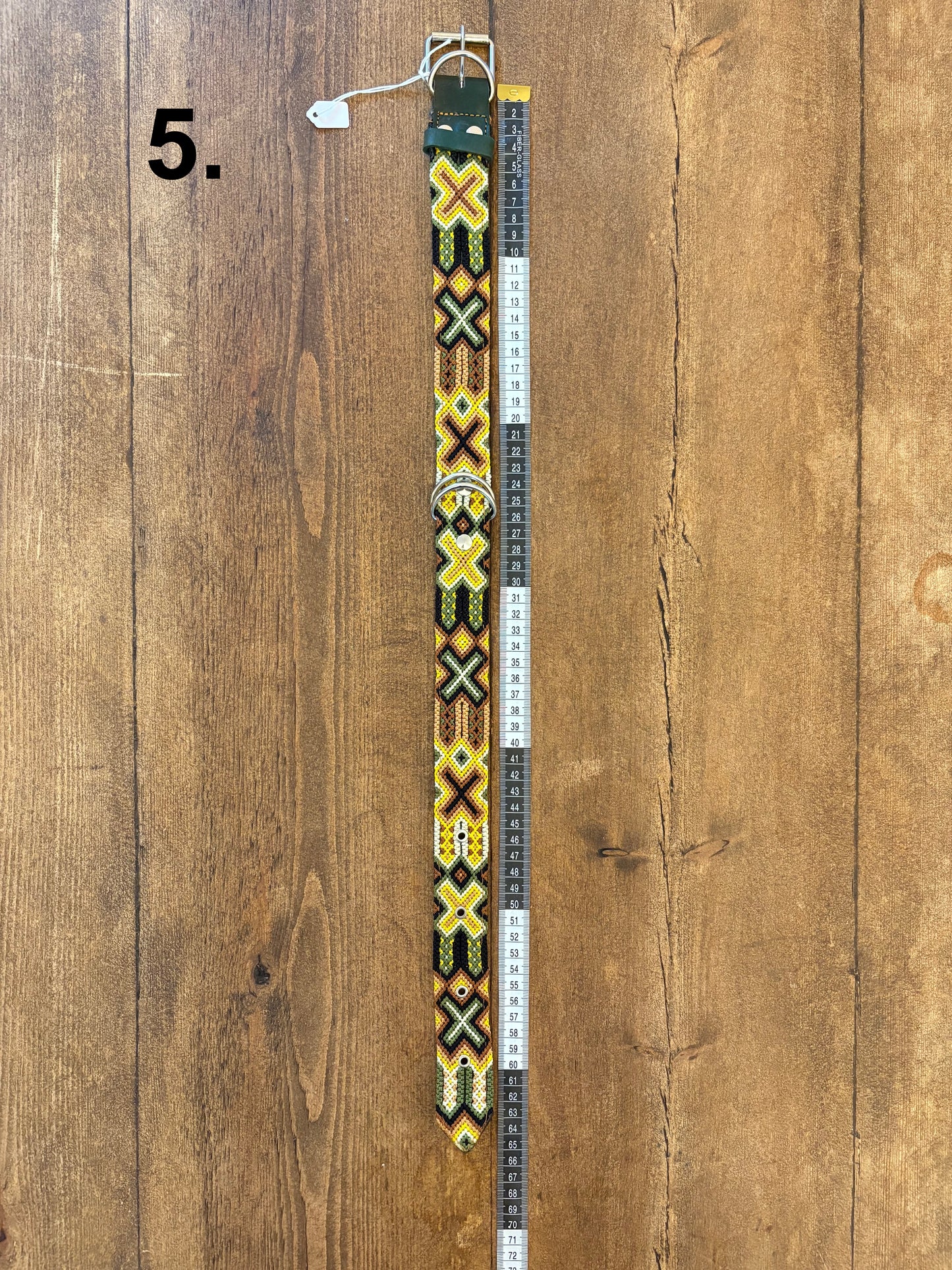 Cuzama Fully Woven Handmade Mexican Leather Dog Collars - 60cm