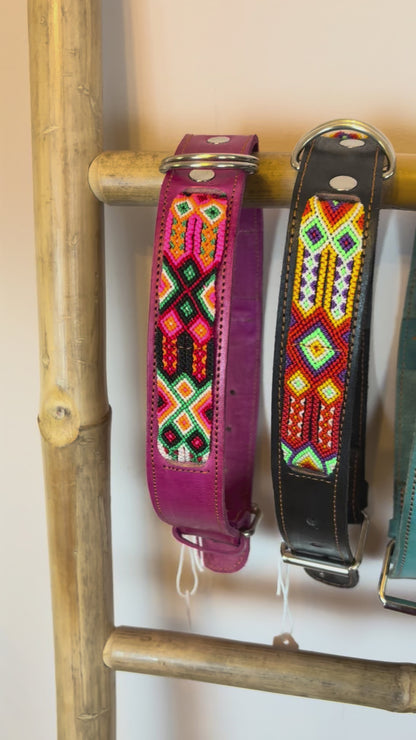 Tacquito Soft Leather Handmade Mexican Dog Collars - 55cm