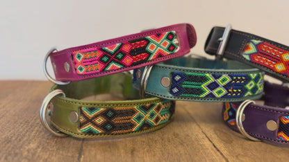 Tacquito Soft Leather Handmade Mexican Dog Collars - 55cm